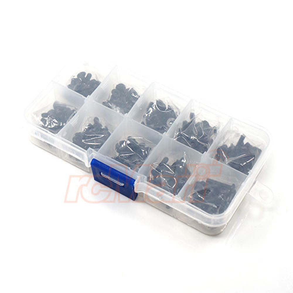 SSS-200 Yeah Racing 12.9 Grade Steel Screw Assorted Set (200pcs) with FREE Mini box