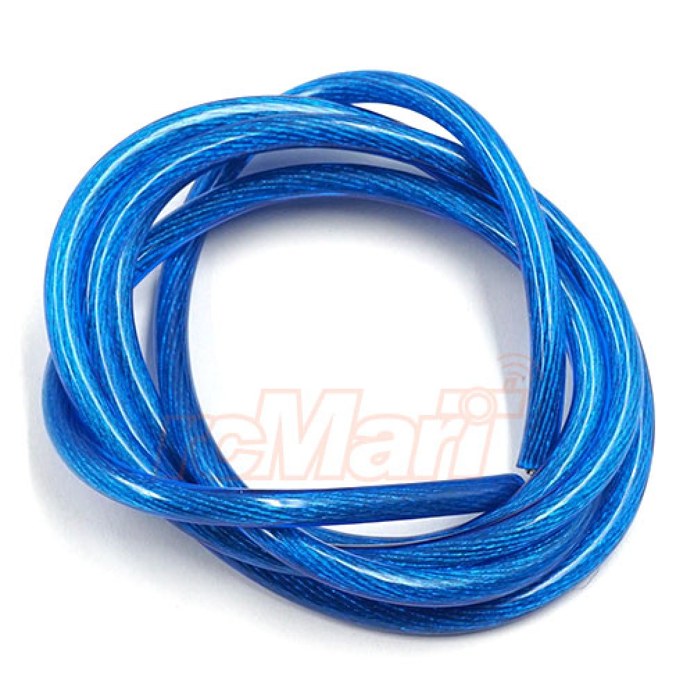 WPT-0137BU Yeah Racing 12AWG Transparent Wire (1m) Blue