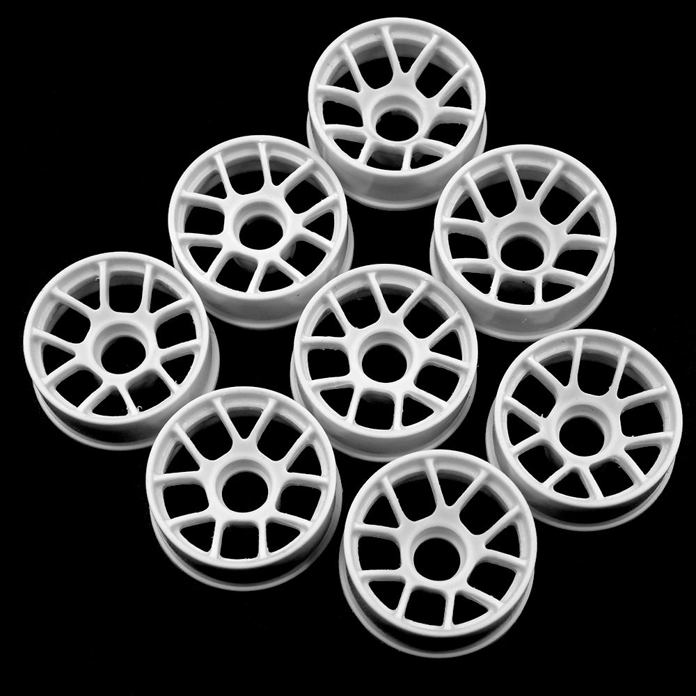 WL-0159WH Yeah Racing Plastic Narrow Rim Set (Offset 0+1+2+3) White for 1/28 RWD Mini-Z WL-0159WH