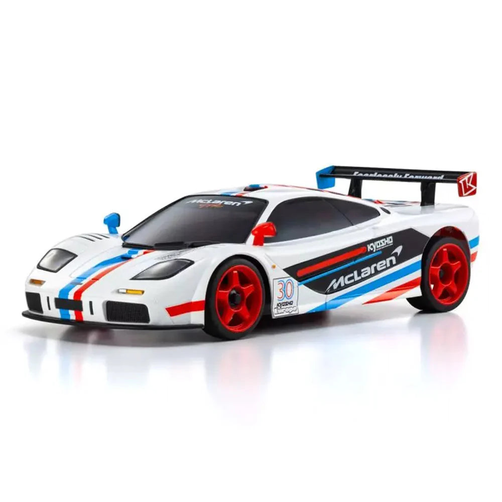 Kyosho MR-04 RWD Mini-Z Readyset w/ McLaren F1 GTR Kyosho Europe 30th Anniversary (White/Red/Blue) w/KT-531P 2.4GHz Radio - 32372KE
