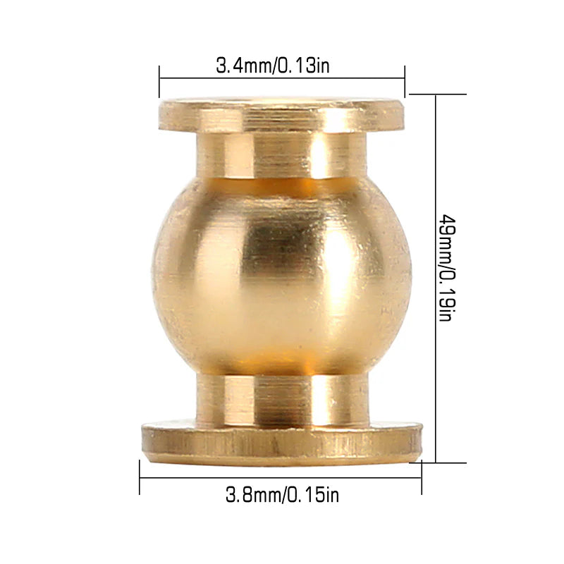 INJORA 20PCS Aluminum / Brass Joint Balls Pivot Balls with O-rings for INJORA SCX24 Shock Links - Gold