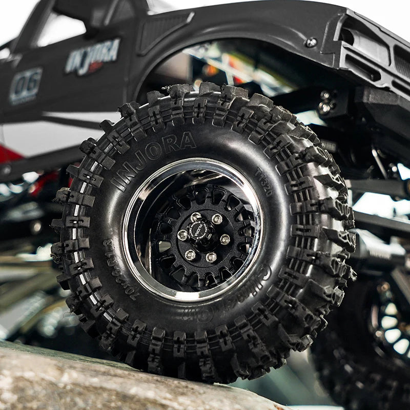 YQW-MW1316BK INJORA 1.3" ModuWheel Brass & Aluminum Wheels for 1/18-1/24 RC Crawlers