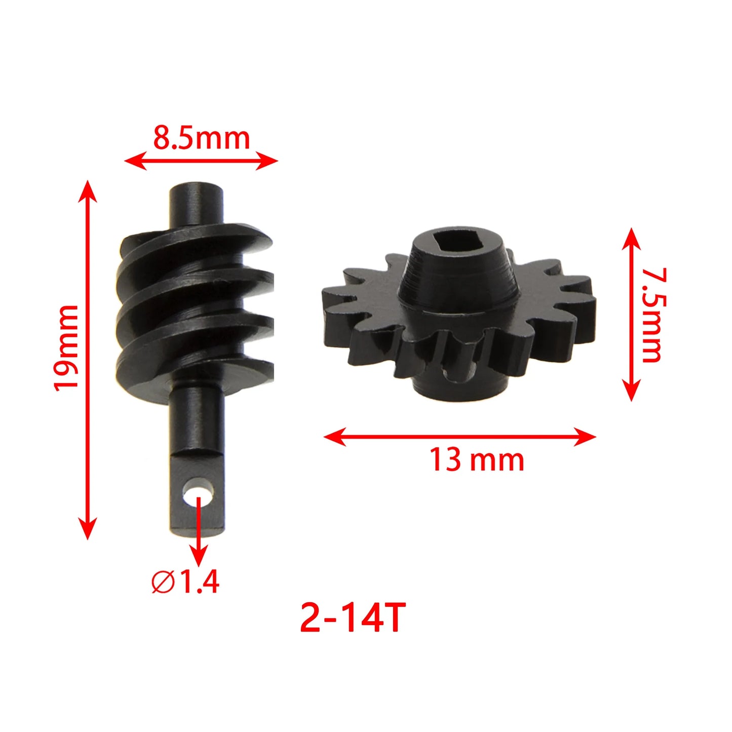 MEUS-SCX24-004 MEUS Racing SCX24 Isokinetic Front Axle Differential Gear Not for SCX24 Stock Axles - 2/14T