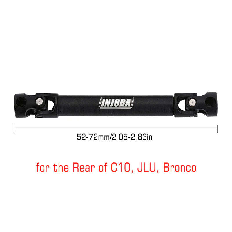 SCX24-140-52 INJORA 1PCS Hardened Steel Center Drive Shaft for SCX24 52mm-72mm
