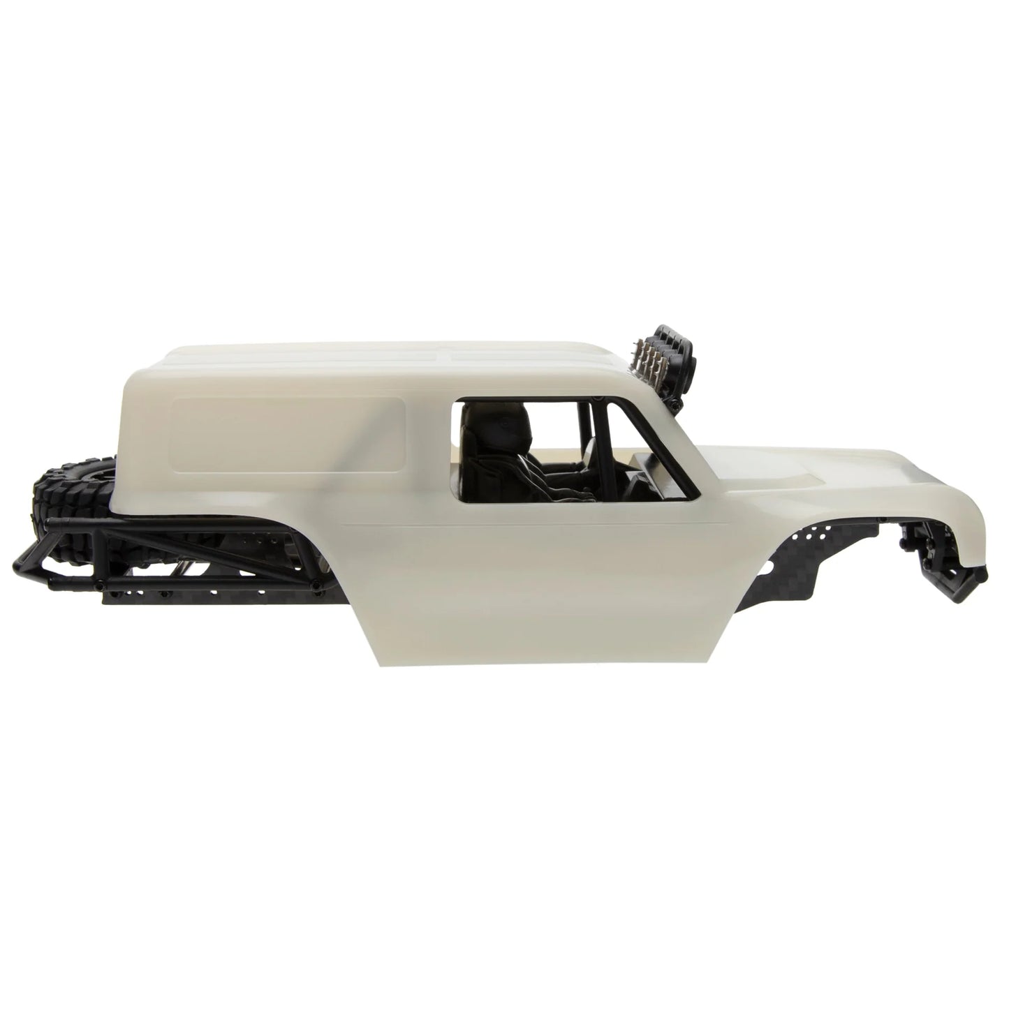 MEUS-MB24-03 MEUS Racing MB24 Body 5.2in 132MM Axial Shell Body ABS+Nylon Carbon Fiber Frame For 1/24 Axial SCX24 Bronco JLU B-17 C10 - White (Paintable)