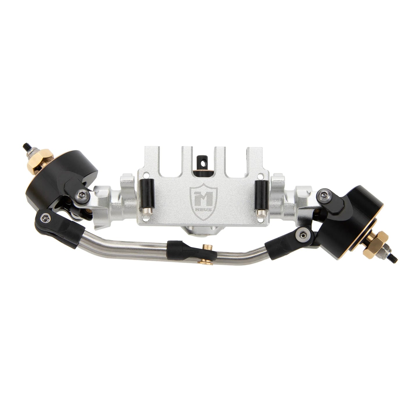 MEUS Racing SCX24 Metal V2 Isokinetic Front Rear Axles +5MM Isokinetic 3-Section CVD With 52° Steering Angle for 1/24 SCX24 - Silver