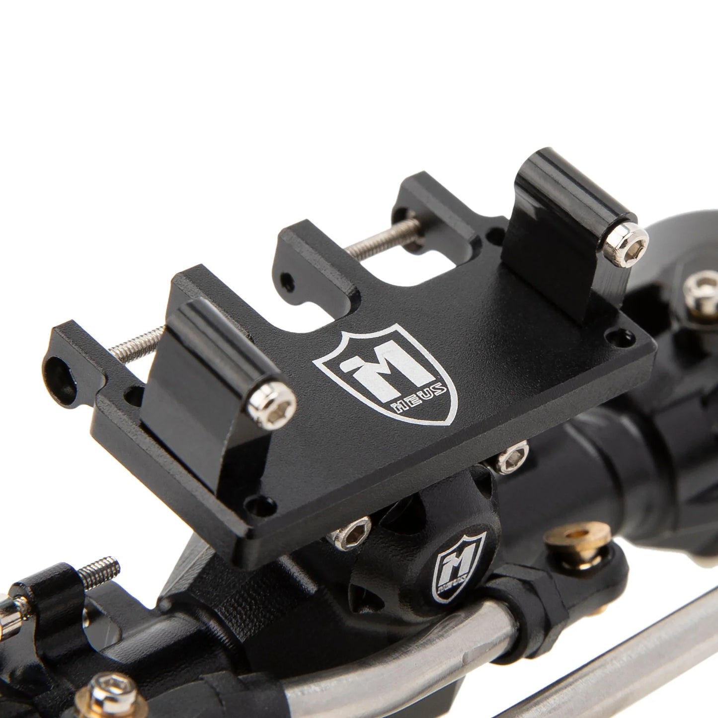 SCX24-01-KY1568 MEUS Racing Isokinetic 3-Section CVD Front and Rear Axles Maximum Steering Angle 52° Wider +5MM for Axial SCX24 Deadbolt C10 JLU Gladiator Bronco 1/24 RC Crawler Upgrade Parts - Front and Rear axles black