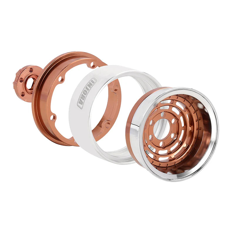 DGW-1959BO INJORA 1.9" Aluminum Beadlock Wheels Offset -10mm for 1/10 RC Crawler (4) (W1959) - Bronze