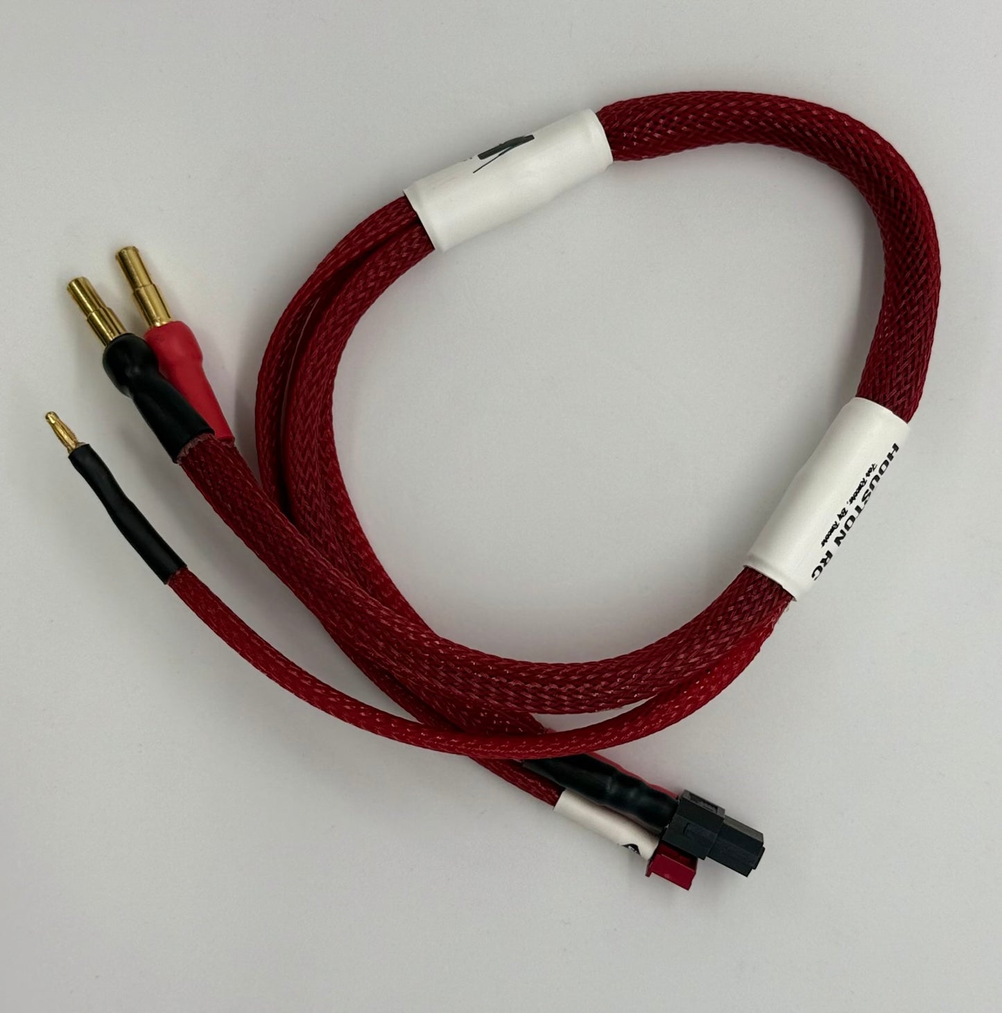 HoustonRC 2S 18” XT60 to 4-5mm Bullet Charge Leads Red