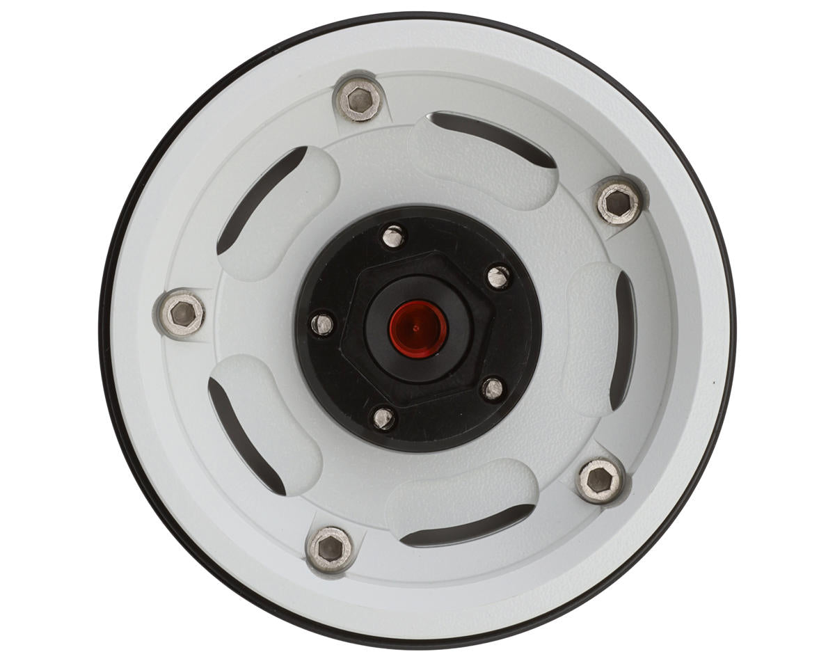 Treal Hobby 1.9" Aluminum Classic Vintage Wagon Crawler Beadlock Wheels (132.5g) (White) (4) - TLHTWHEEL-190