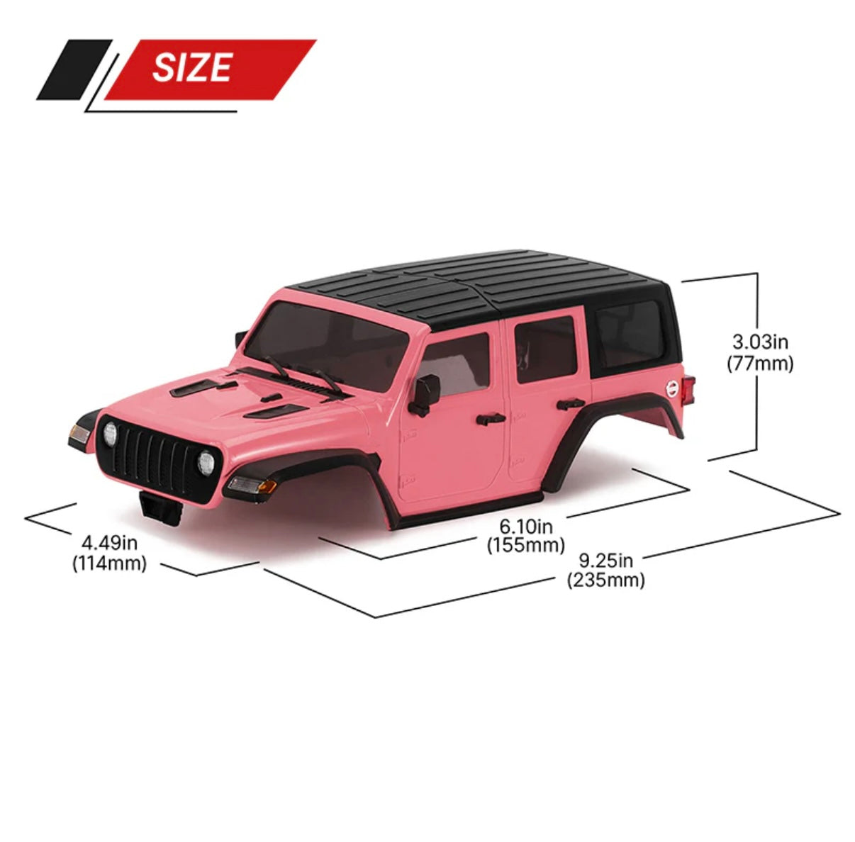 4M-66PK INJORA Pink Hard Body for 1/18 TRX4M Bronco Defender