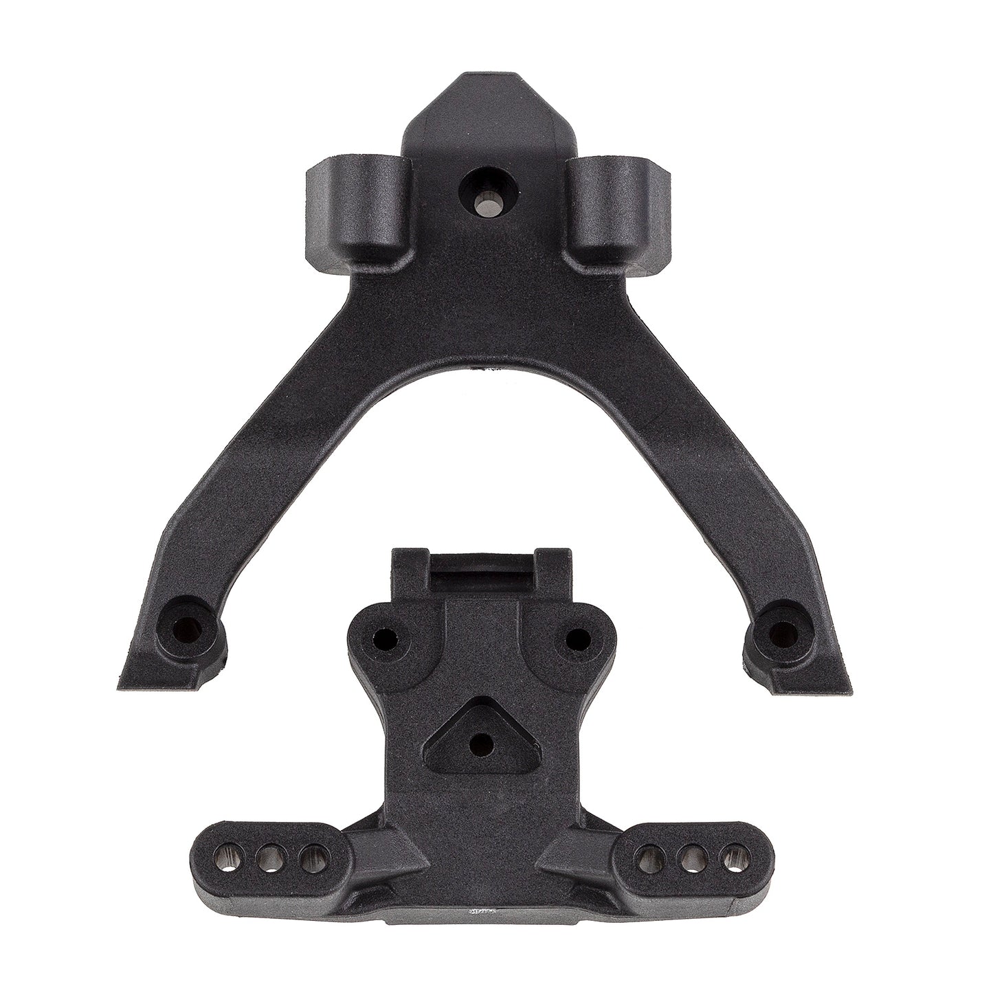 92404 - RC10B7 FT Top Plate and Ballstud Mount, Carbon