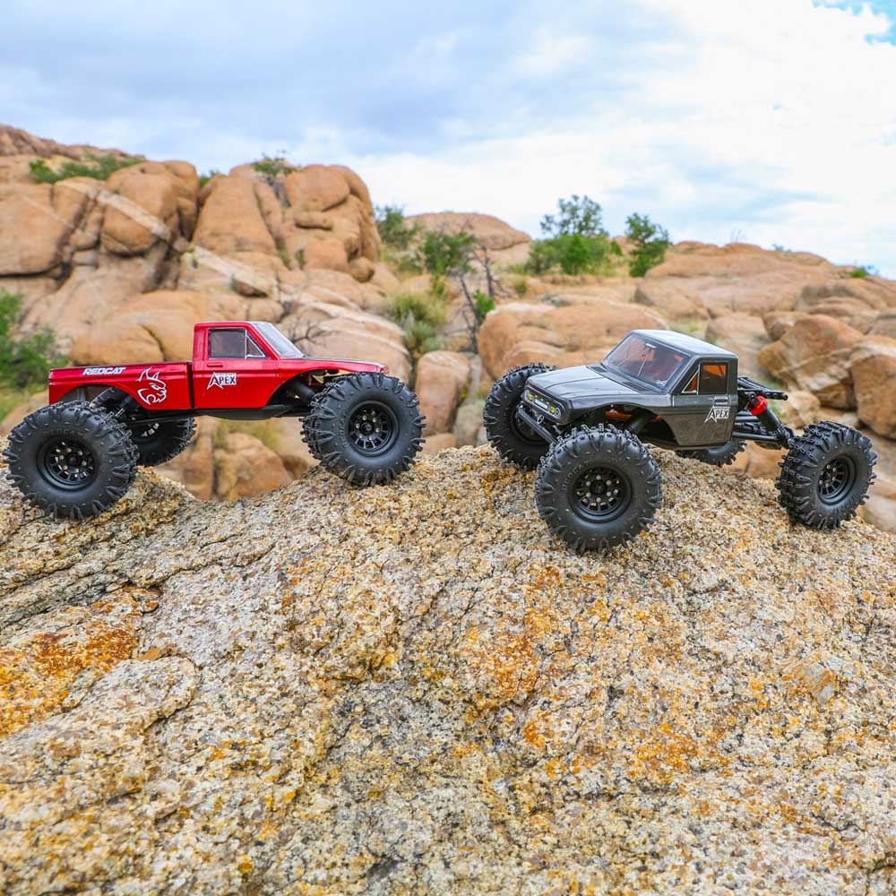 Redcat Ascent-18 Apex 1/18 4WD RTR Brushless Rock Crawler (Dark Metallic Gray) w/2.4GHz Radio, Battery & Charger- RER42222