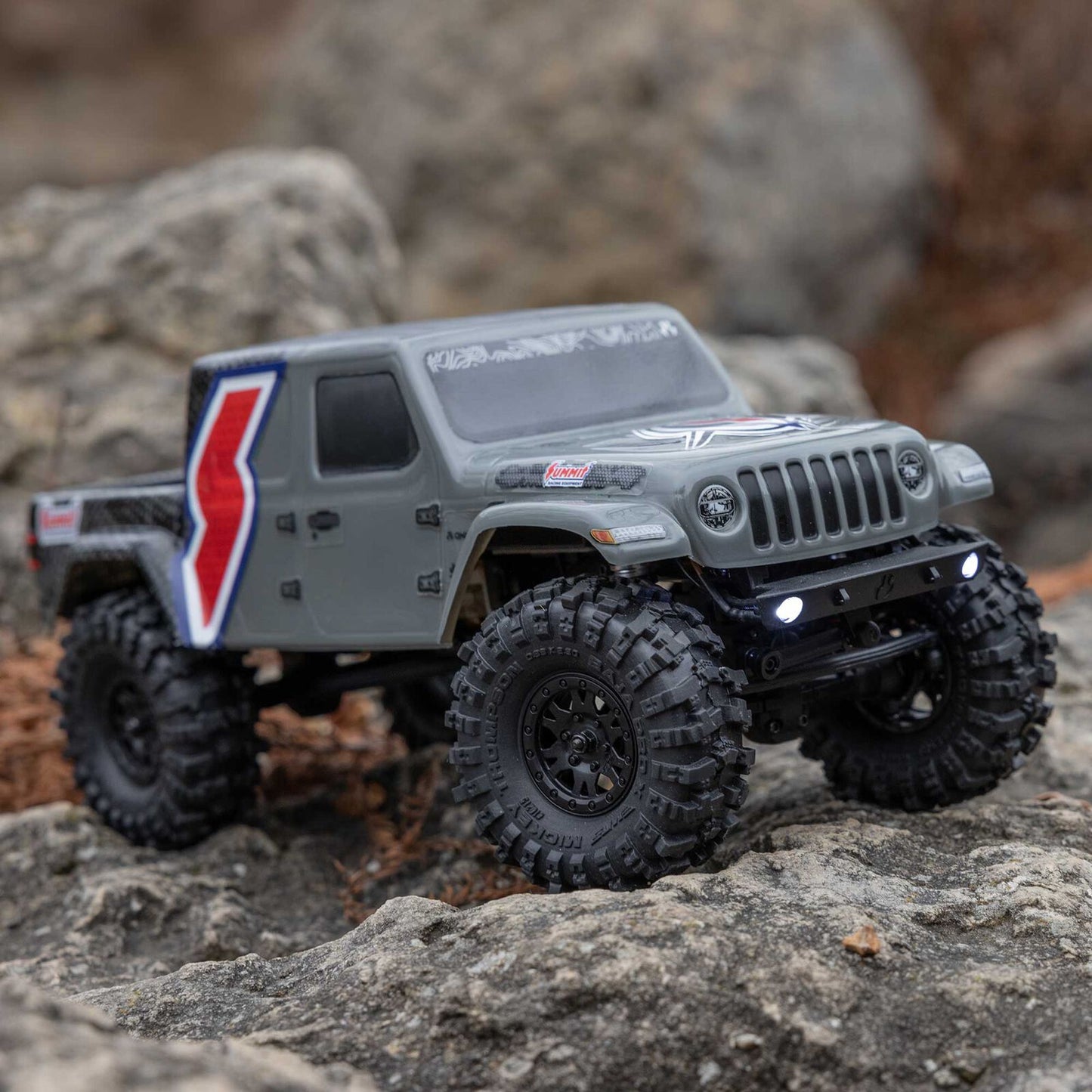 AXI-2324 Axial SCX24 Summit Racing Jeep Gladiator 4X4 Rock Crawler RTR (Battery & Charger Included), Gray
