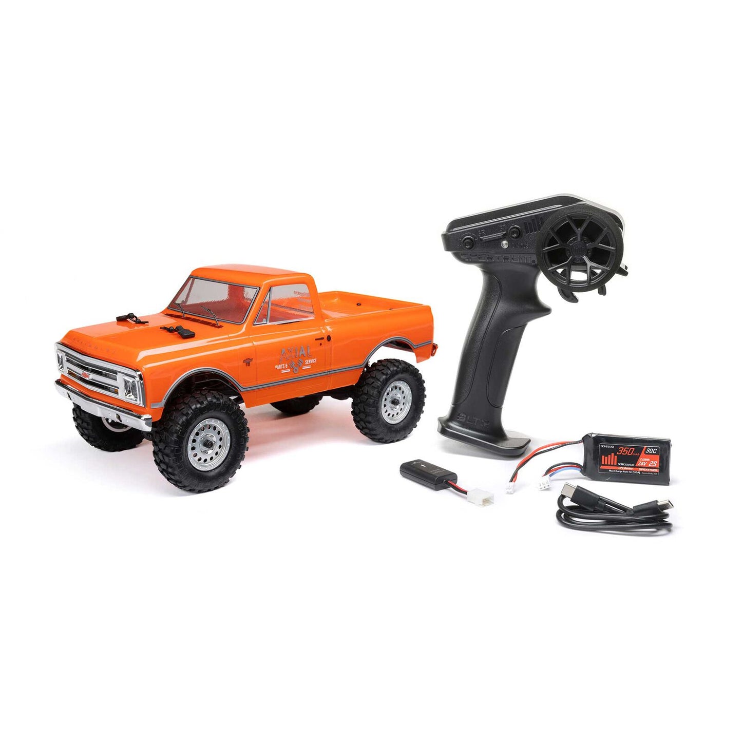 AXI00001V2T3 Axial 1/24 SCX24 1967 Chevrolet C10 4WD Truk RTR Orange