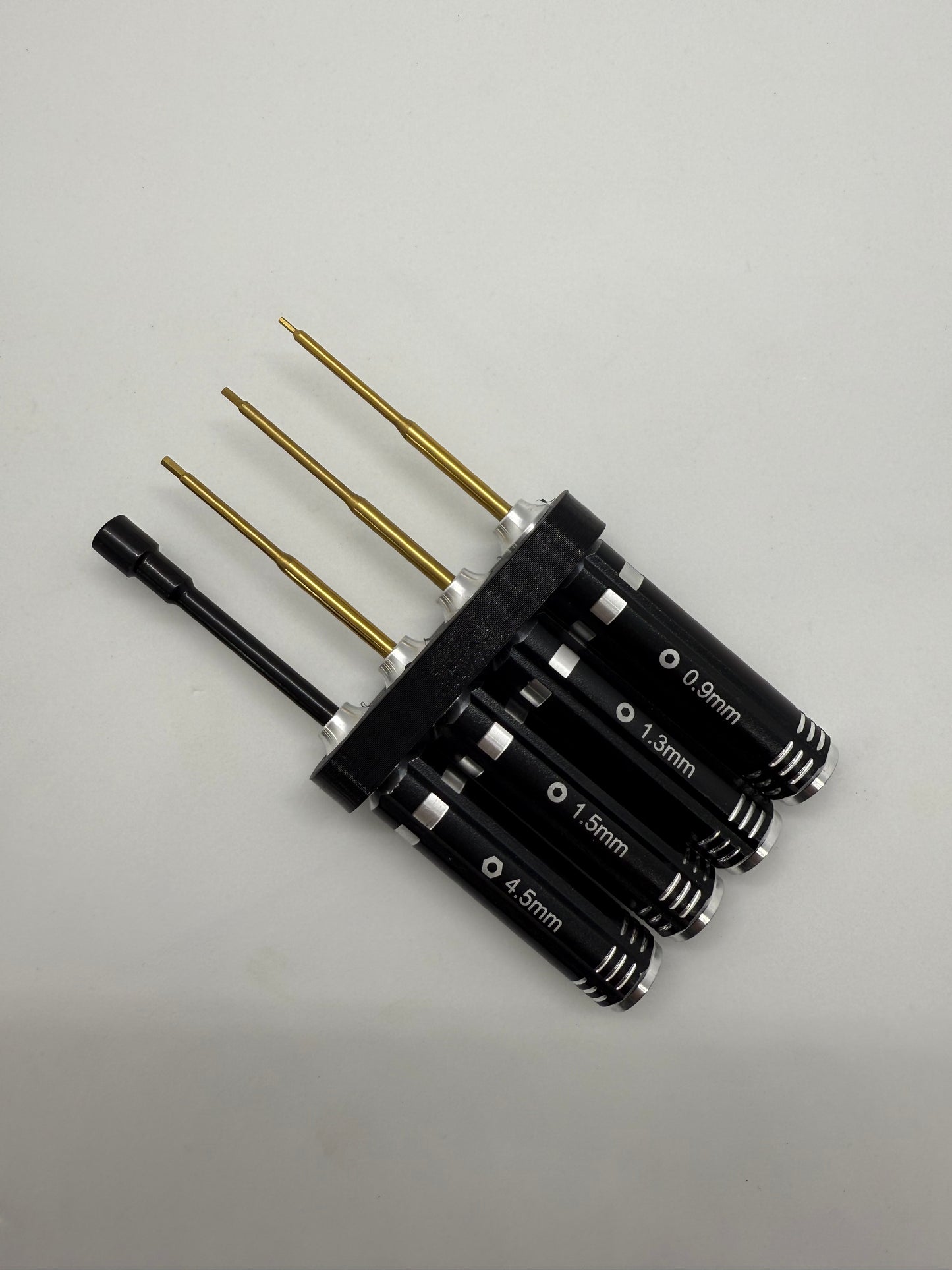 HoustonRC Tools - MiniZ Essentials Kit - Black Edition (0.9mm hex, 1.3mm hex, 1.5mm hex, 4.5mm Nut Driver)