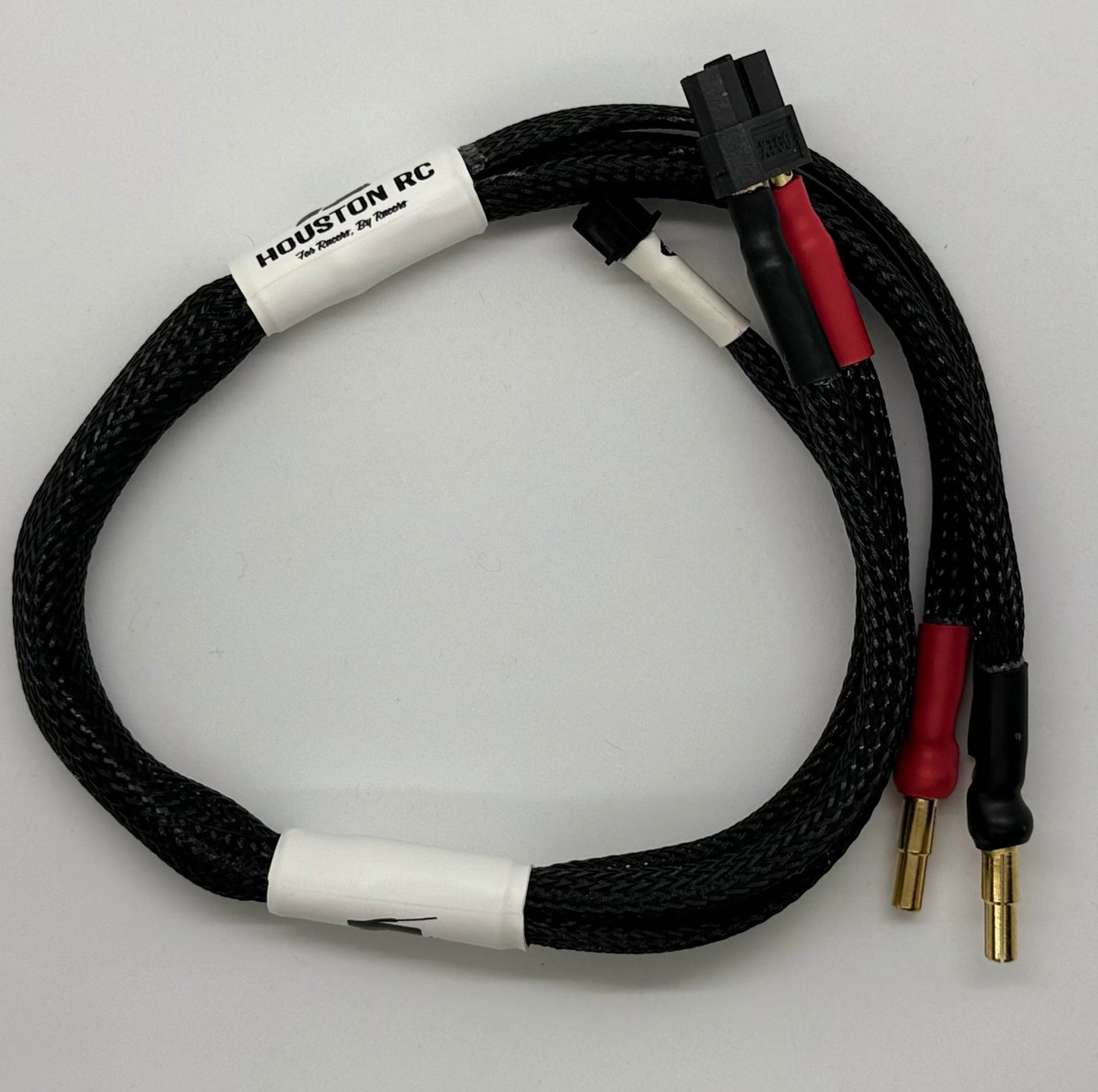 HoustonRC 2S 18” XT60 to 4-5mm Bullet Charge Leads Black