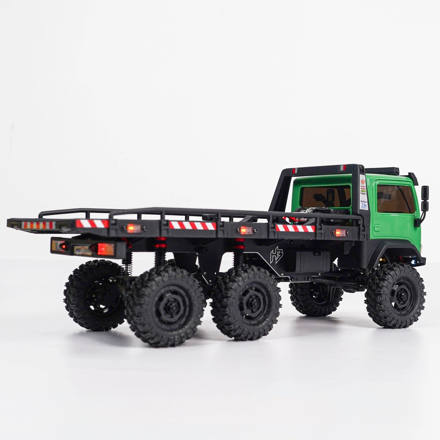 HobbyPlus CR18P Arktos 6X6 - V1.5 RTR 1/18 Micro Rock Crawler Flatbed Hauler (Green) w/2.4GHz Radio, Battery & Charger