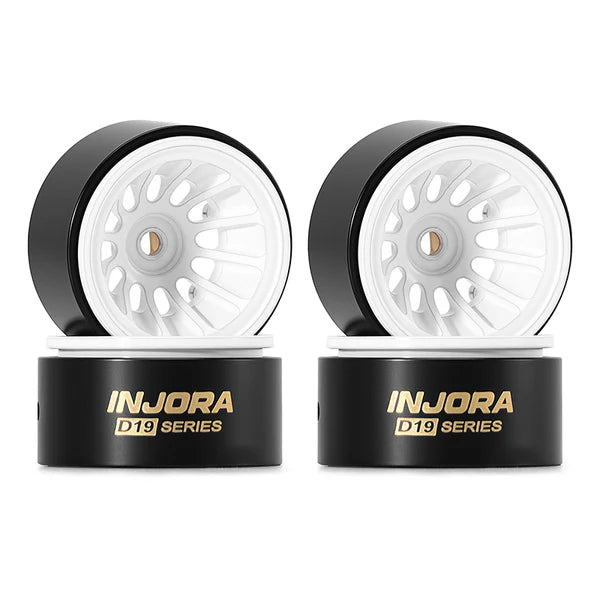 INJORA 0.7" D19 Deep Dish Brass Wheels for 1/30 SCX30 (W7015) - W7015WH-19