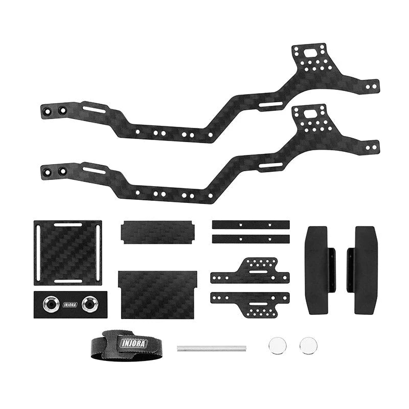 SCX24-182 INJORA Universal LCG Carbon Fiber Chassis Frame Kit for 1/24 SCX24