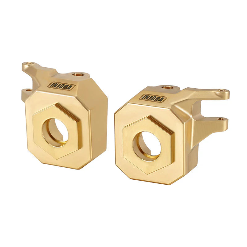 INJORA 2PCS Brass Steering Knuckles for 1/10 SCX10 III AR45 Straight Axles - SCX10-3-8
