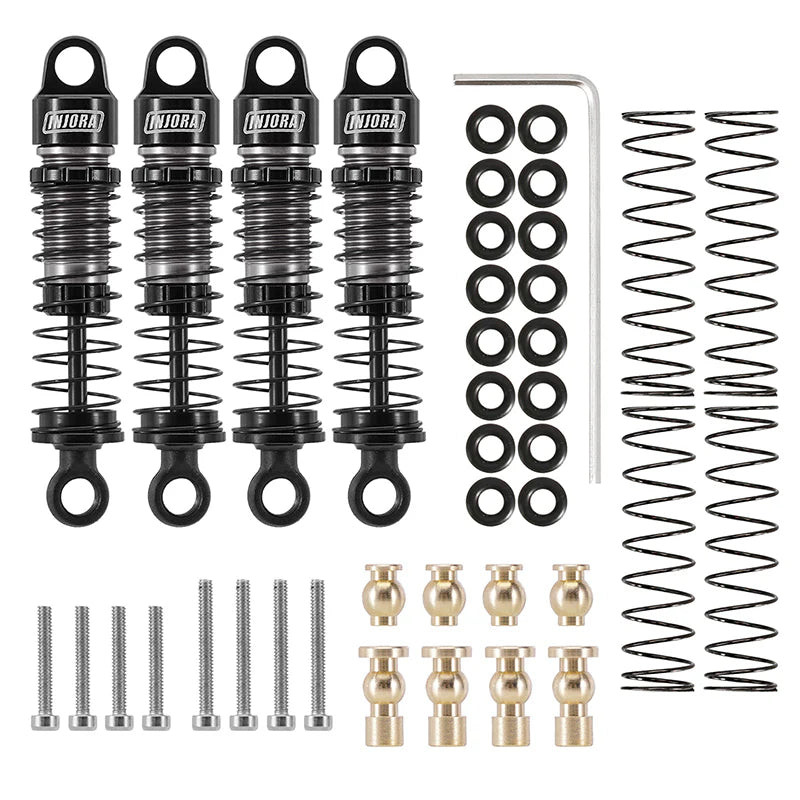 SCX24-179BK INJORA 40mm Big Bore Oil Shocks for 1/24 SCX24 FCX24M