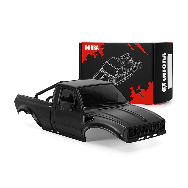 INJORA IR60-24BK Pickup Hard Body for 1/24 SCX24 C10 JLU Bronco Base Camp 4Runner Black