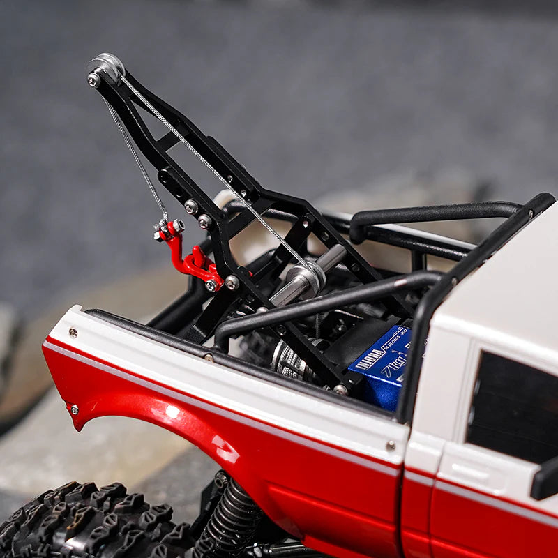 INJS2065-360-115BK INJORA Tow Truck Crane Kit & INJS2065-360 Winch Servo for 1/18 TRX4M