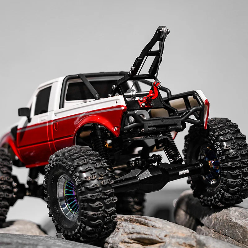 INJS2065-360-115BK INJORA Tow Truck Crane Kit & INJS2065-360 Winch Servo for 1/18 TRX4M