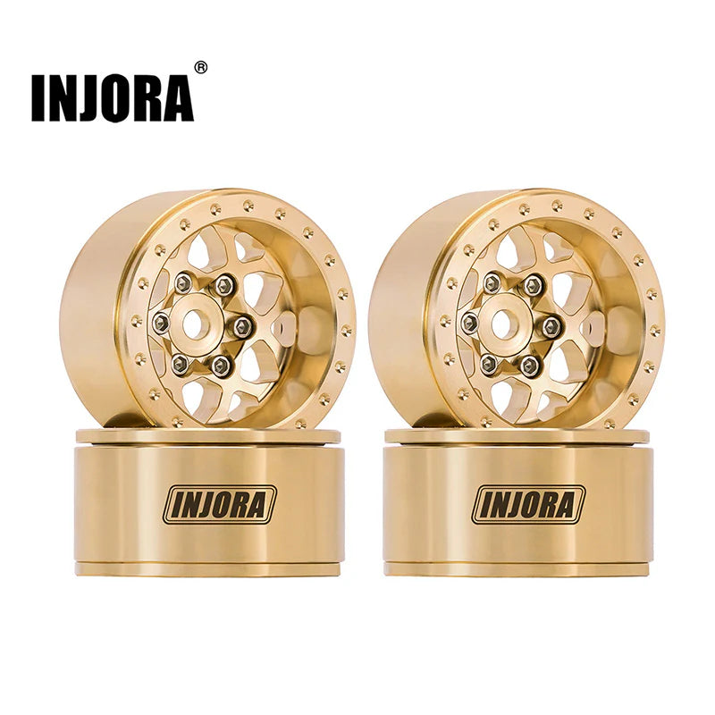 YQW-1110 INJORA 1.0" Brass Beadlock Wheels 1/24 RC Crawler (-4.7mm)