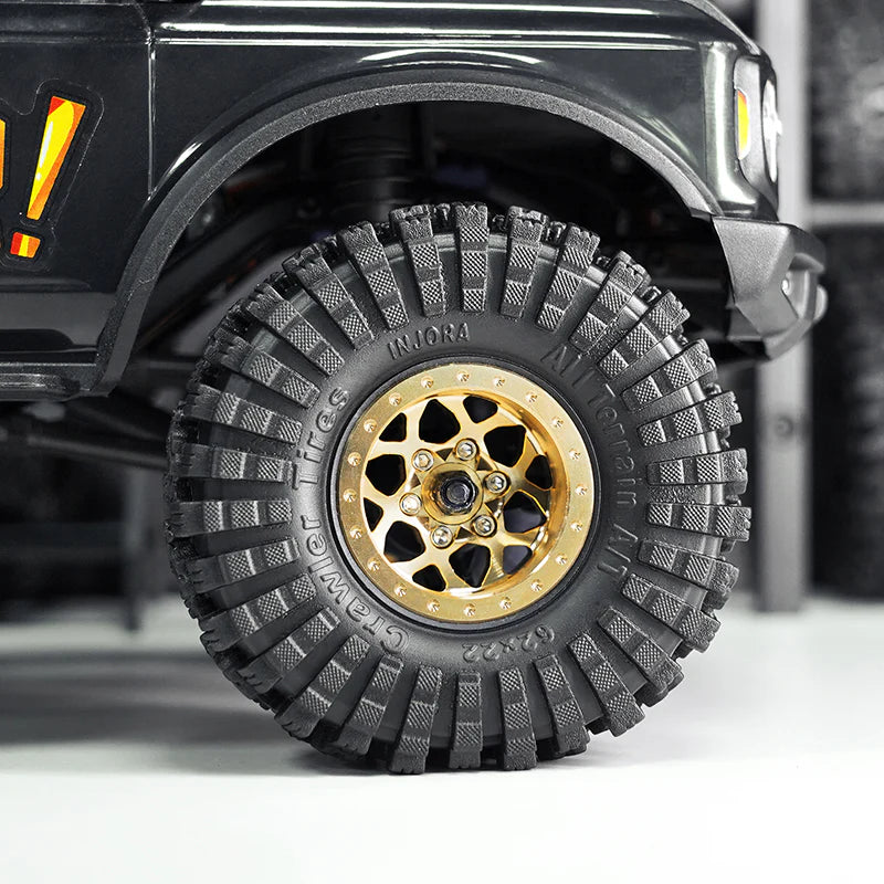 YQW-1110 INJORA 1.0" Brass Beadlock Wheels 1/24 RC Crawler (-4.7mm)