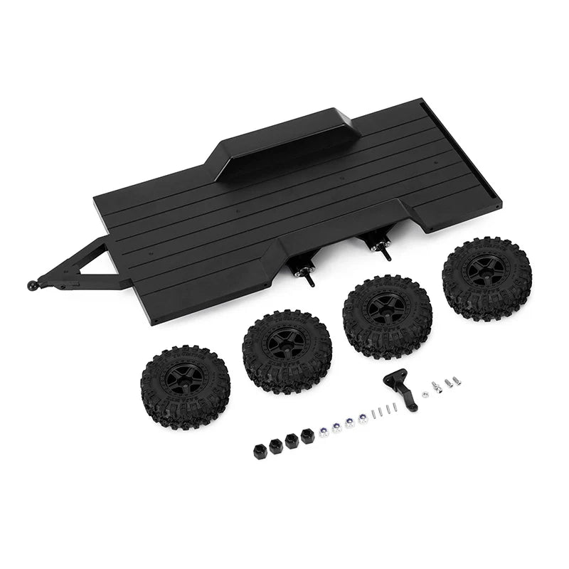 AX-TC09 INJORA Utility Plastic Trailer with Hitch for 1/18 RC Crawler