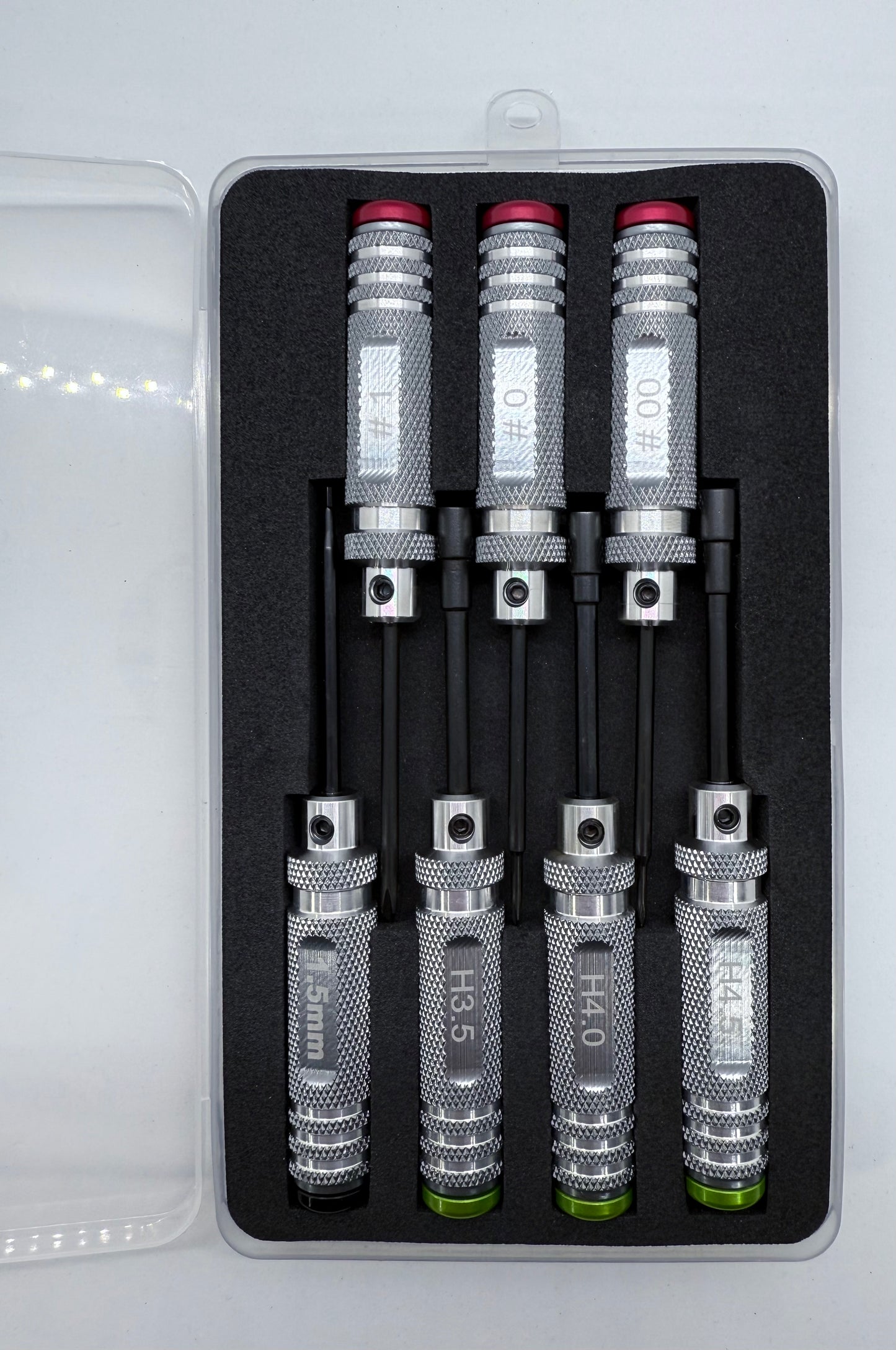 HoustonRC Tools - MiniZ Standard Kit - Silver Edition (#00, #0, #1, 1.5mm hex, 3.5, 4.0 and 4.5mm Nut Drivers)