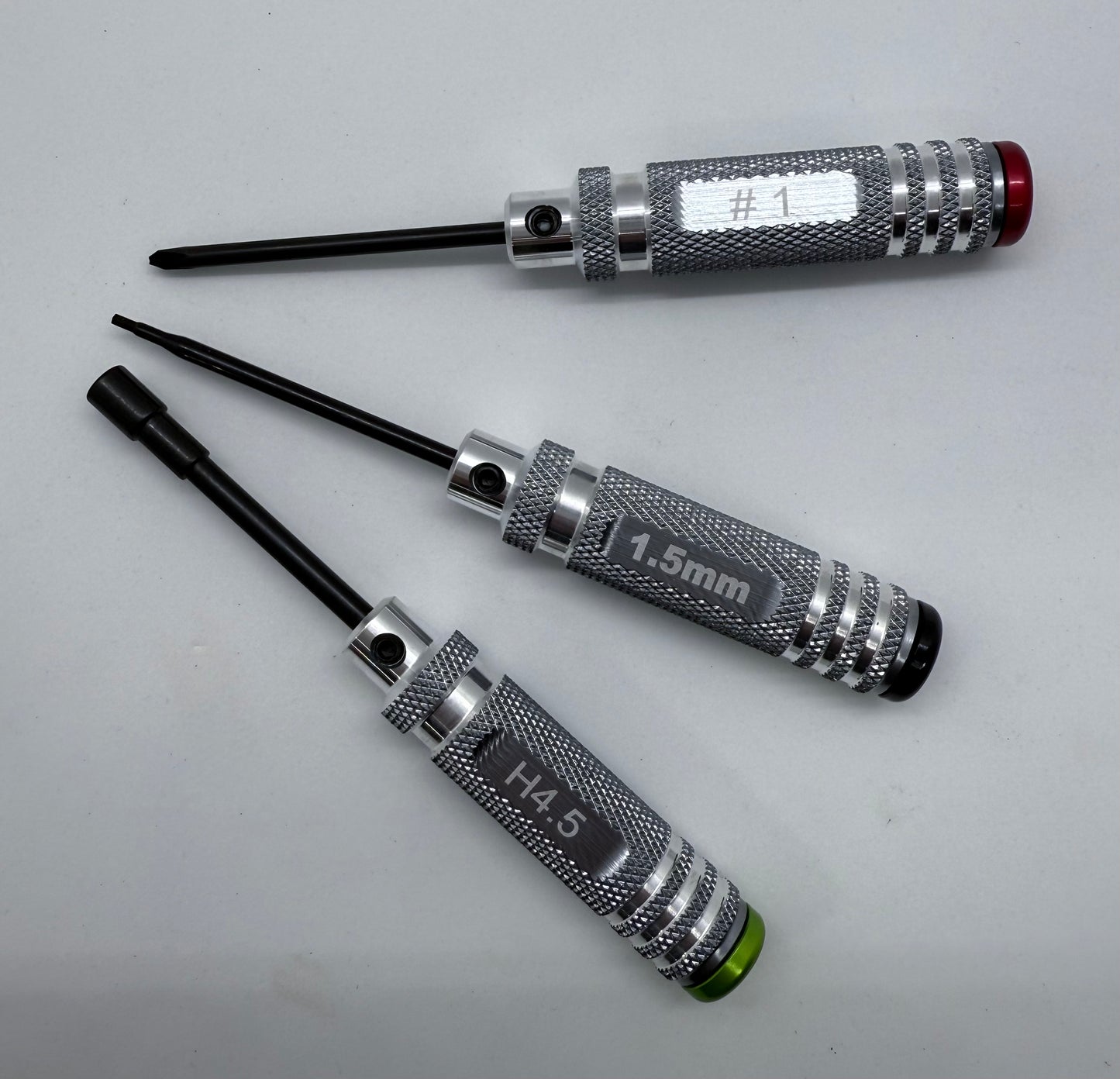 HoustonRC Tools - MiniZ Standard Kit - Silver Edition (#00, #0, #1, 1.5mm hex, 3.5, 4.0 and 4.5mm Nut Drivers)