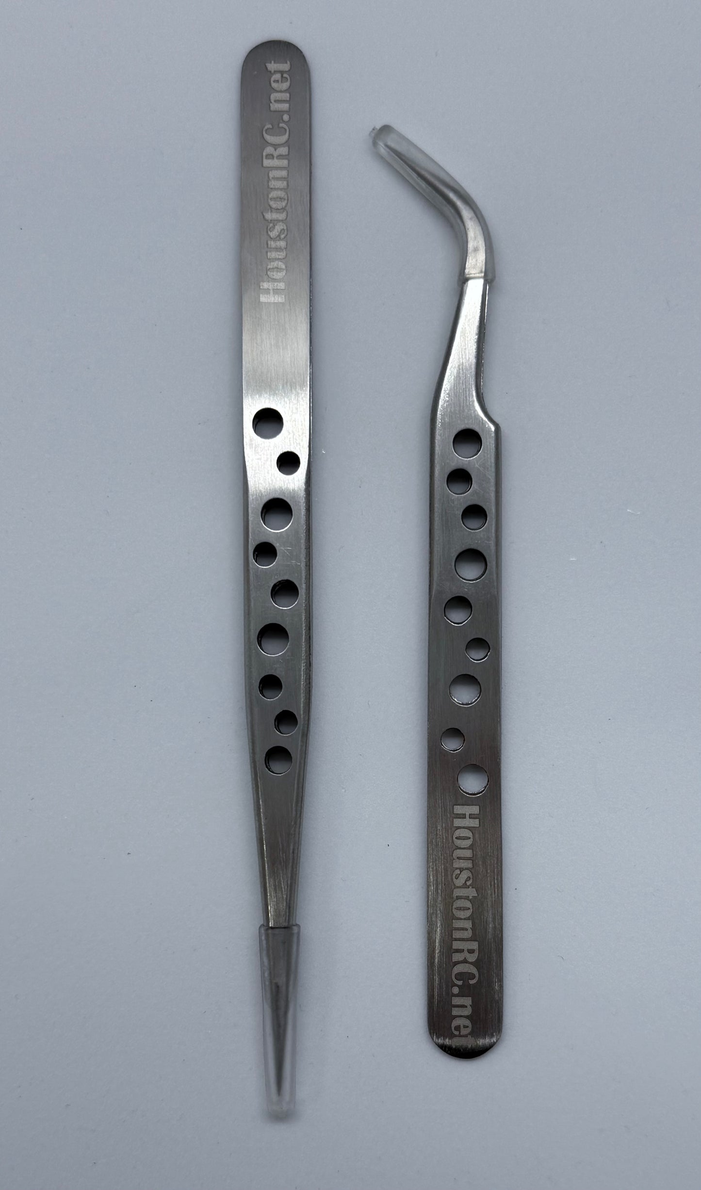 Houston RC Stainless Steel Curved/Straight Tweezer Set (2)