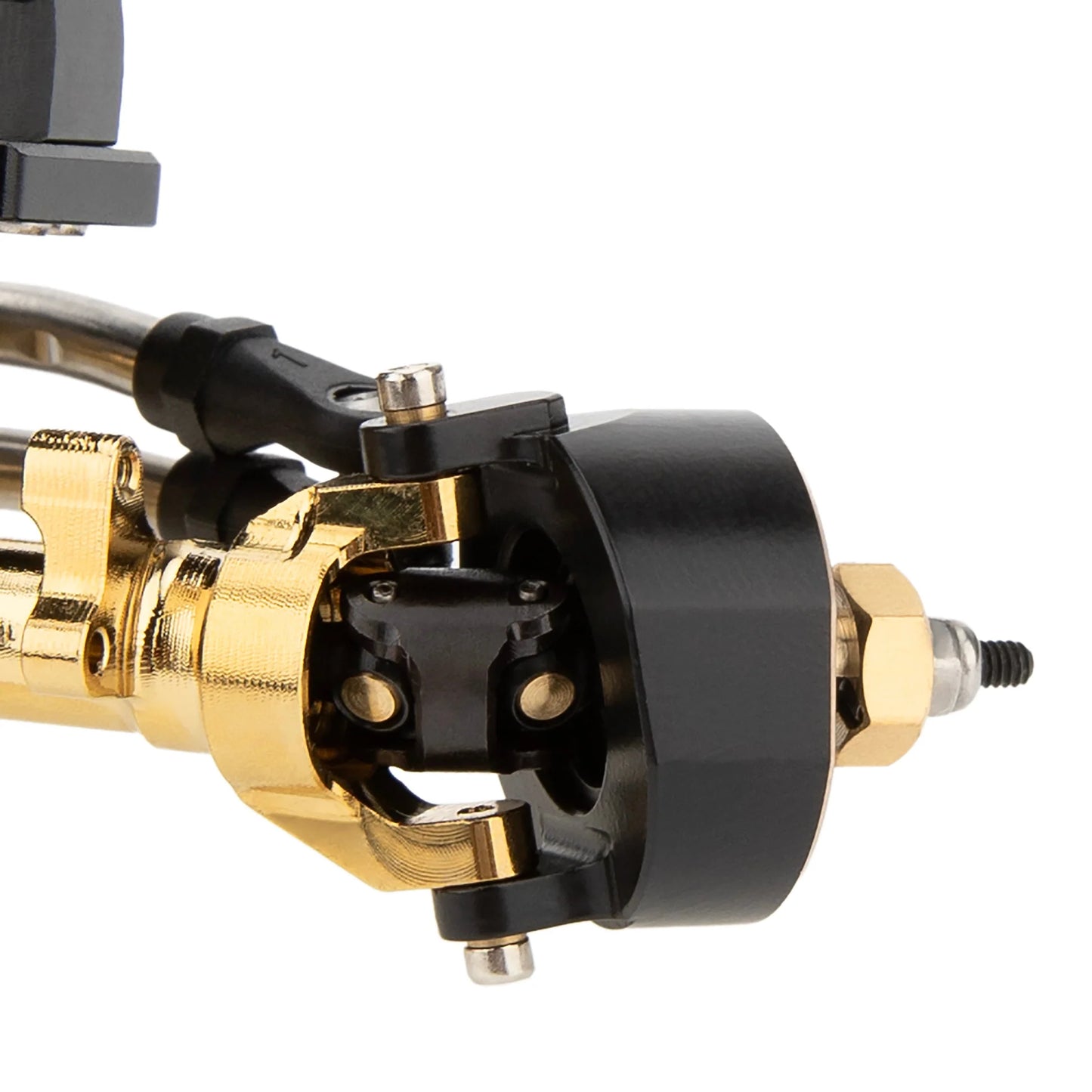 SCX24-01-KY1575 MEUS Racing SCX24 Metal Isokinetic Front and Rear Axles with 3-Section CVDs for 1/24 SCX24 Deadbolt C10 JLU Gladiator Bronco - Gold
