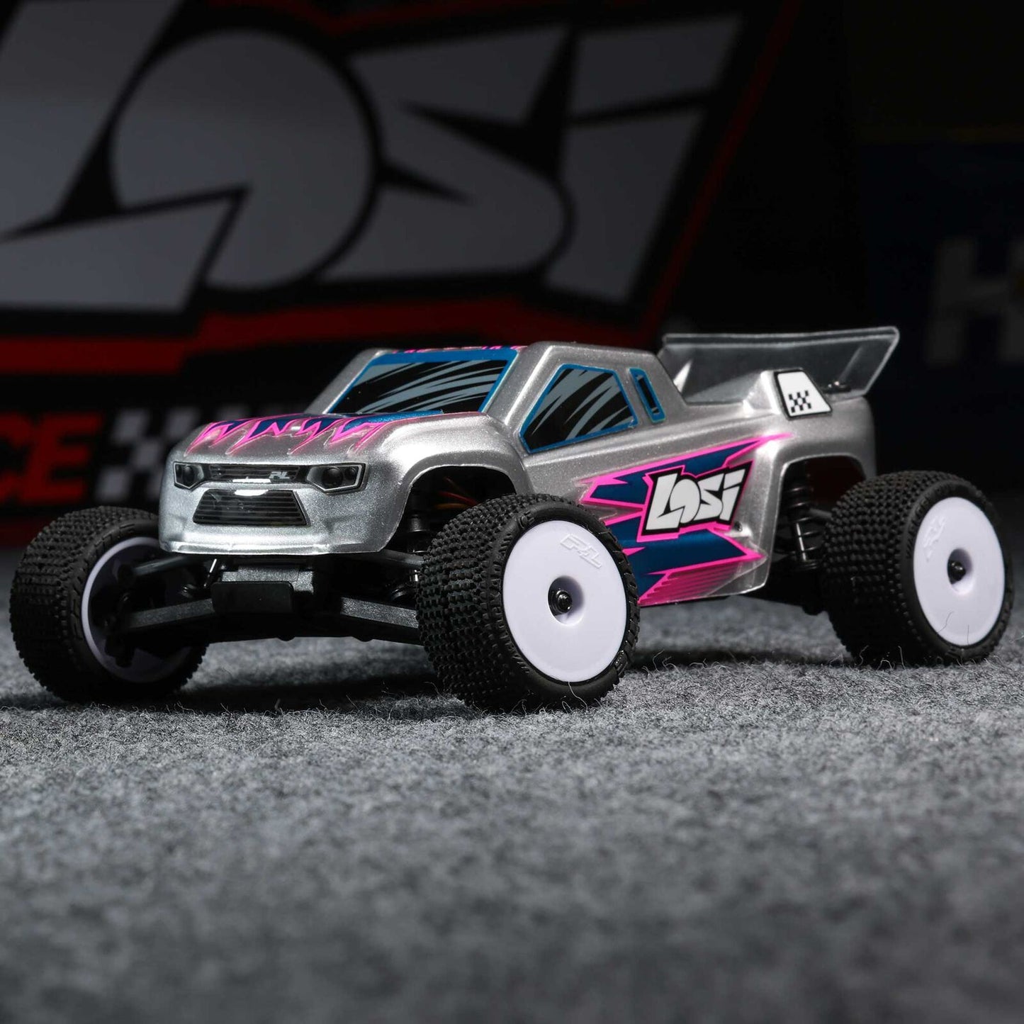 LOS-1392T2 Losi Micro-T 2S 2WD RTR Stadium Truck (Battery & Charger Included) (Silver)