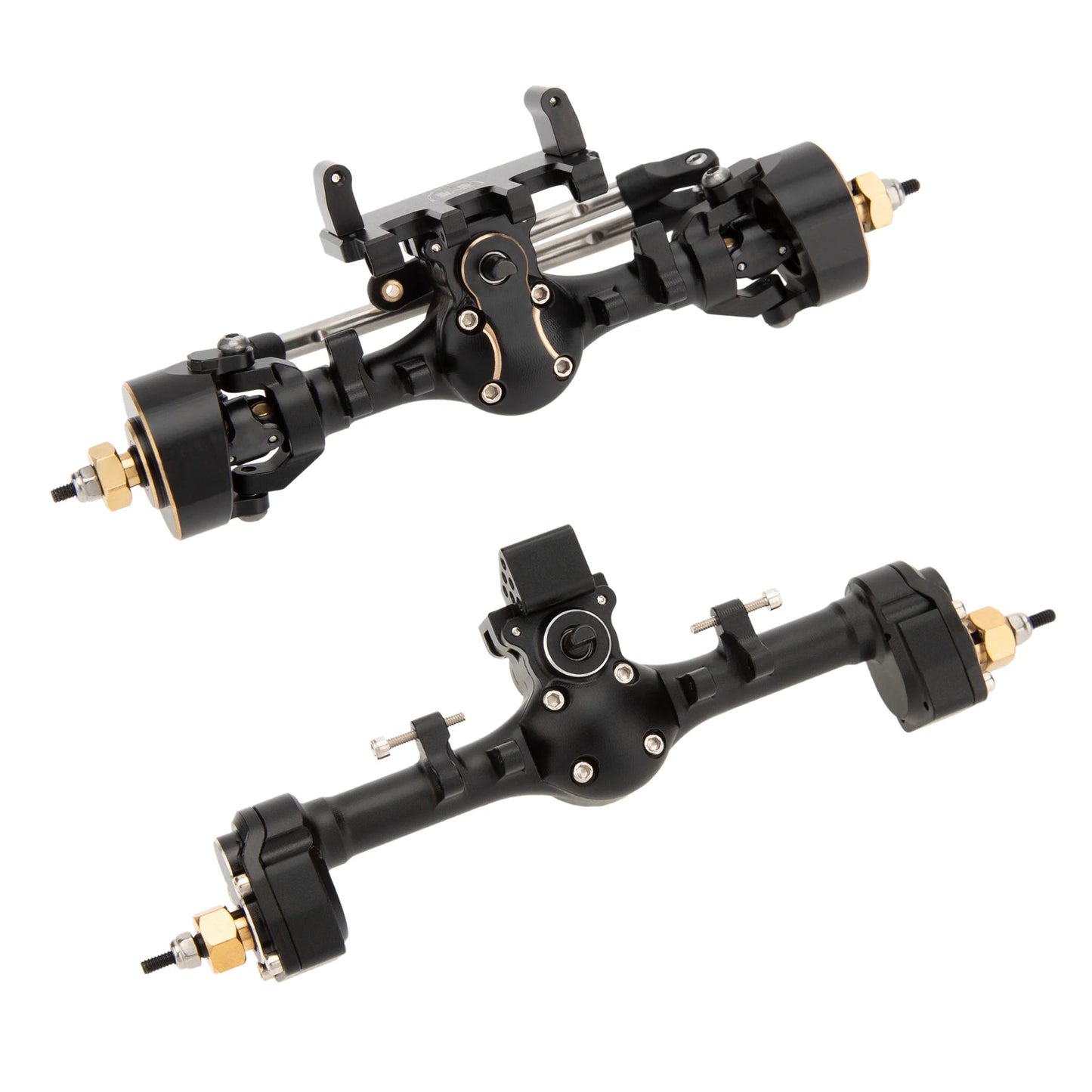 MEUS Racing 'Mullet Setup' SCX24 Metal V2 Isokinetic Front Axle & Portal Rear Axle for Axial 1/24 SCX24 RC Crawler