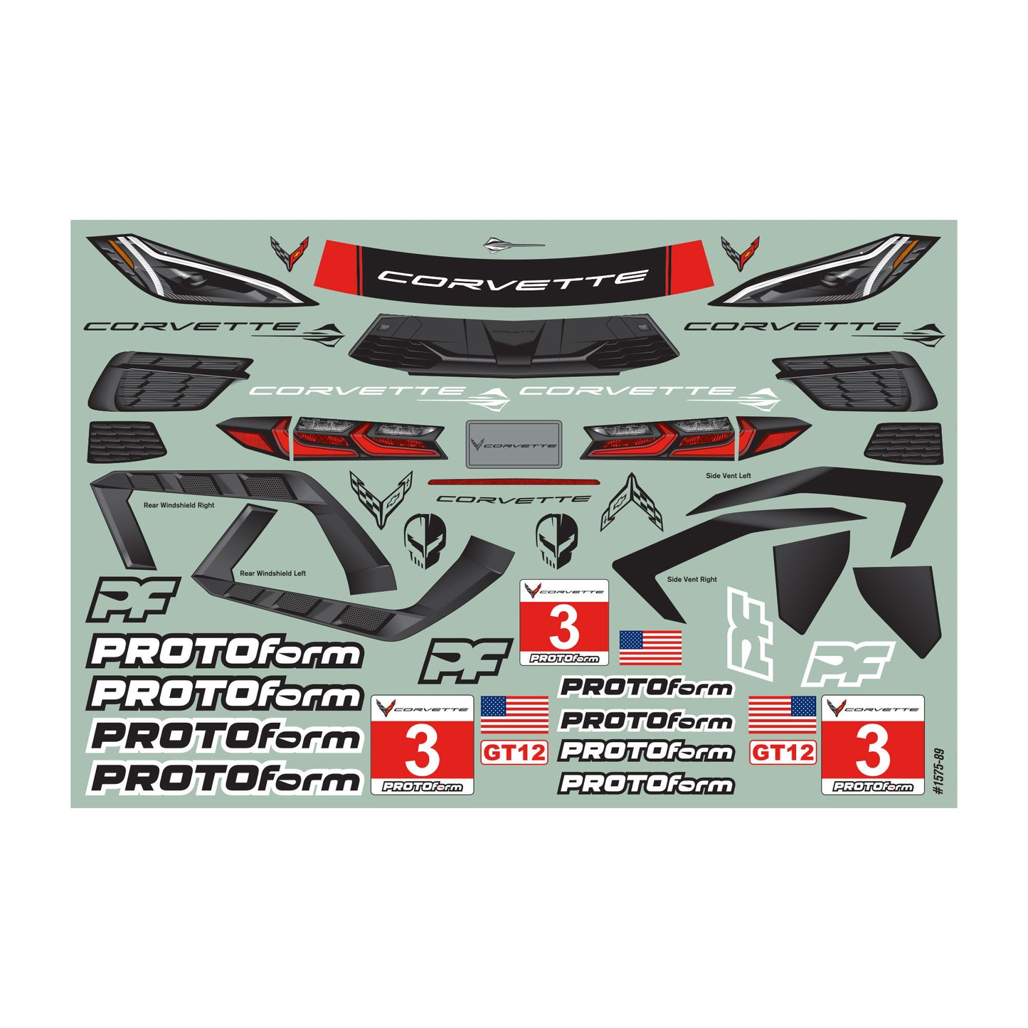 PRM157520 Protoform 1/12 Chevrolet Corvette C8 Clear Body: GT12