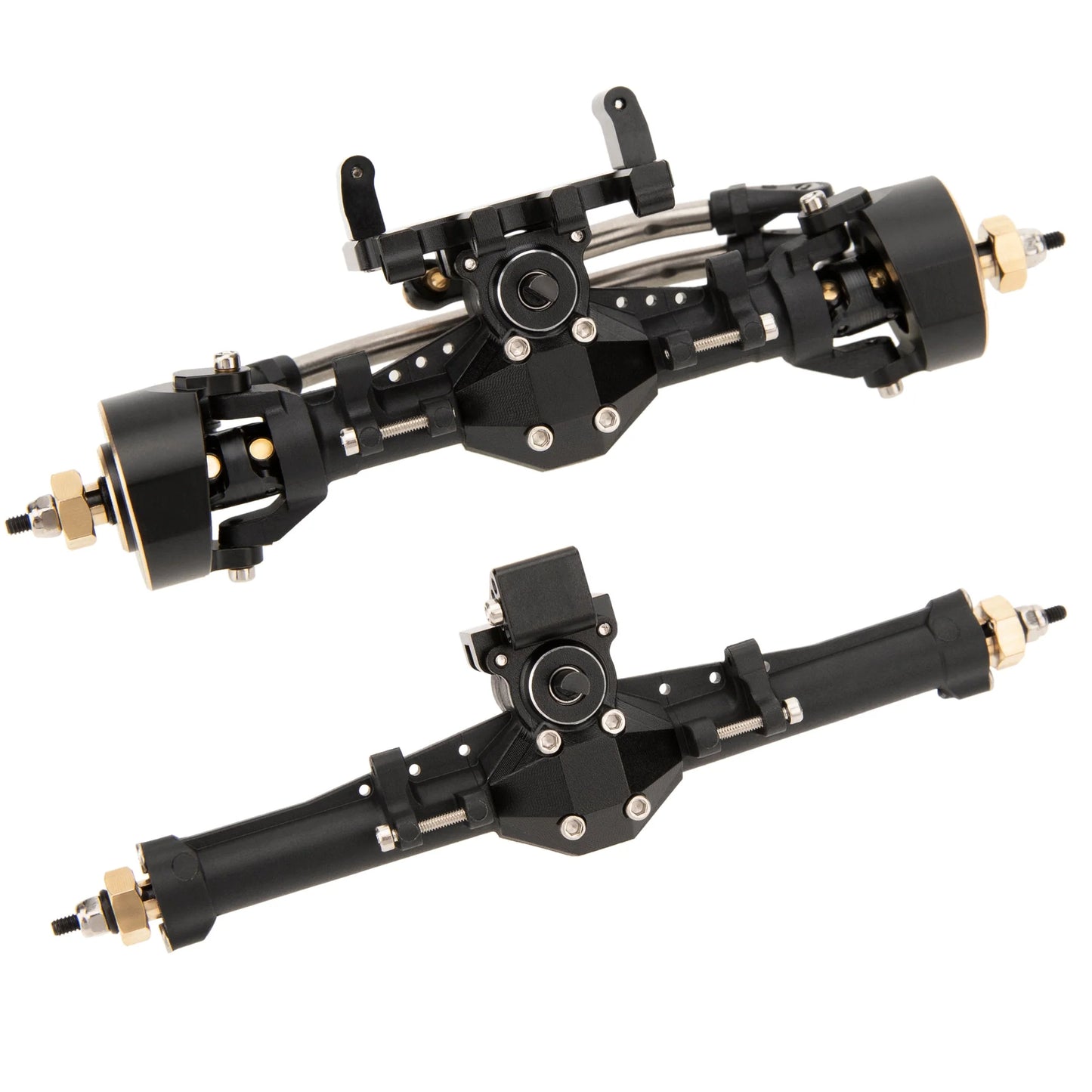 SCX24-01-KY1569 MEUS Racing Plastic Nylon Isokinetic 3-Section CVD Front Rear Axles Maximum Steering Angle 52° +5MM for SCX24 Deadbolt C10 JLU Gladiator Bronco - Front & Rear axles