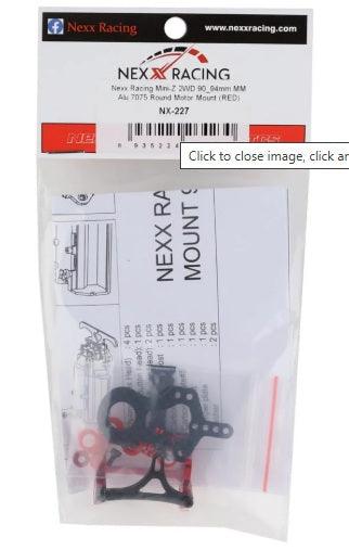 NX-227 NEXX Racing Mini-Z 2WD 90_94mm MM Alu 7075 Round Motor Mount (RED)