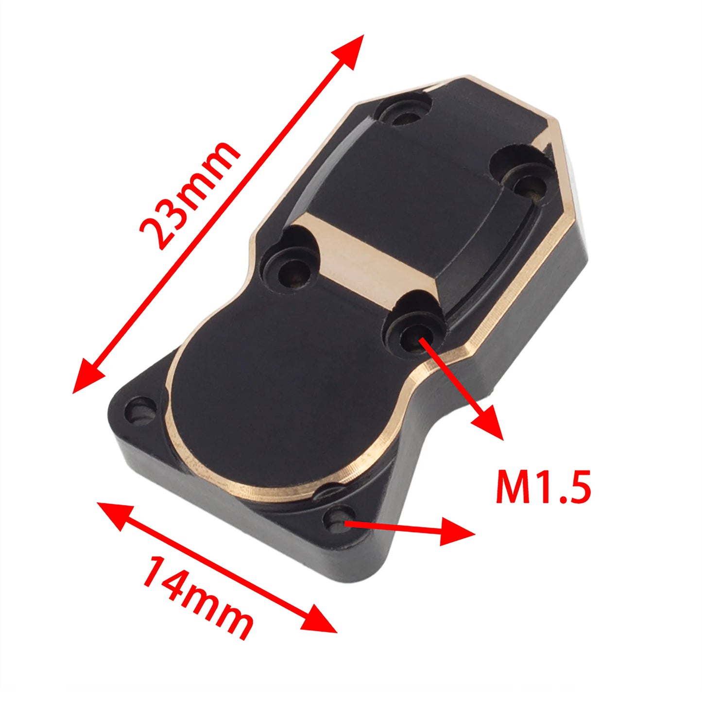 MEUS Racing Brass Counterweight Axle Diff Cover for Axial SCX24 90081 C10 Jeep 1/24 RC Crawler Car