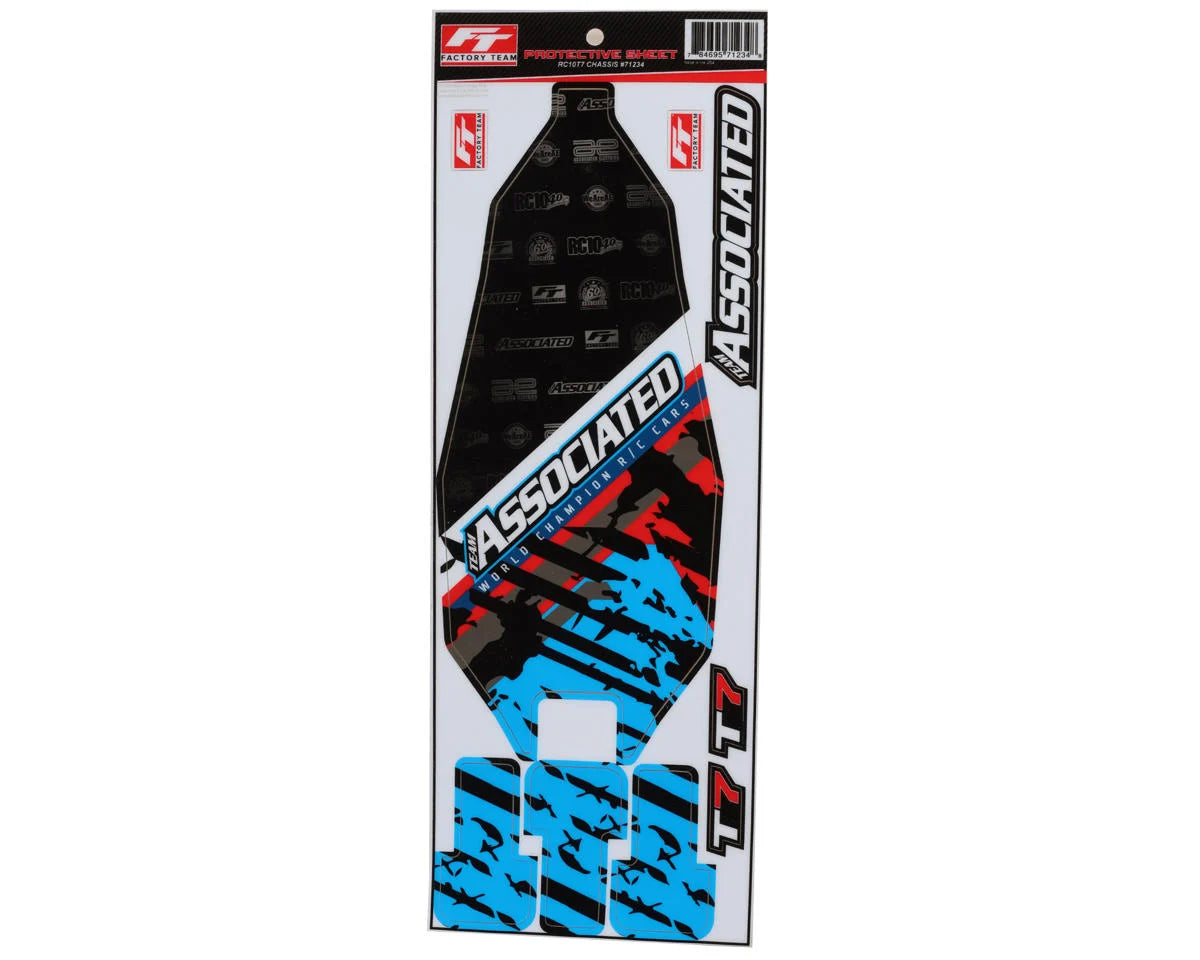 Team Associated RC10T7 Factory Team Pre-Cut Chassis Protective Sheet 71234