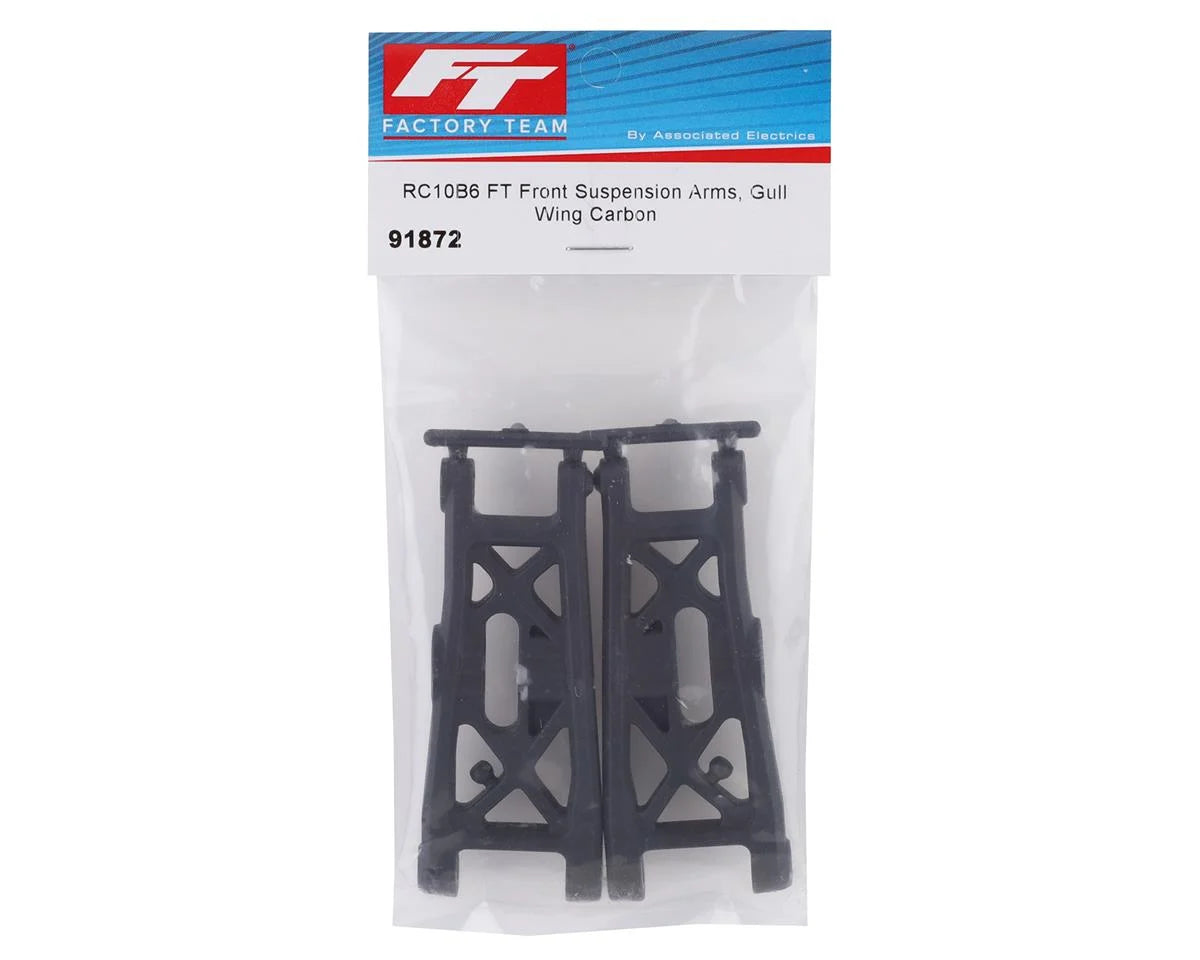 91872 - Team Associated RC10B6 Factory Team Carbon Front Suspension “Gullwing” Arms