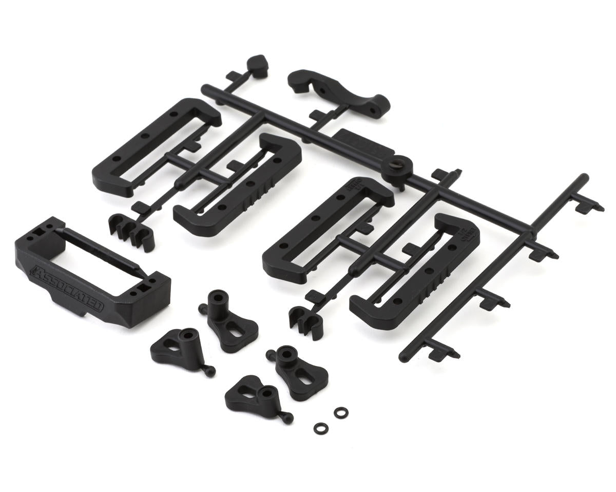 92418 TA RC10B7 Battery Mount, Fan Mount, Servo Mount