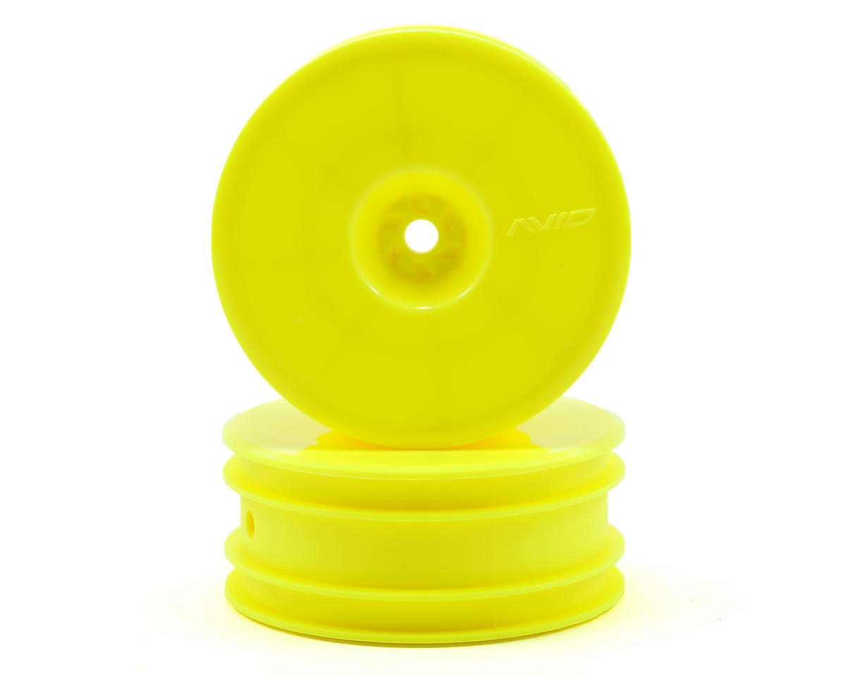AV1103-Y Avid RC 12mm Hex Satellite 2.2" Front Buggy Wheels (Yellow) (2) (B6/RB6/YZ2)