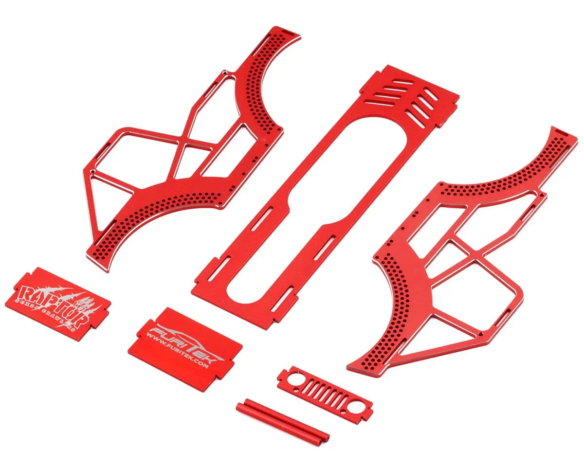 FUR-2107 FuriTek Raptor Aluminum Frame Kit for SCX24 Crawlers- Red