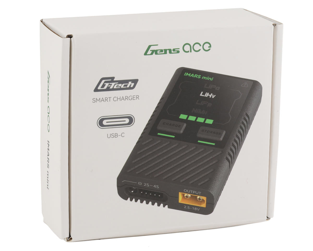 GEA60WC1 Gens Ace Imars Mini 2-4S G-Tech DC Charger (5A/60W) w/65W USB-C PD Power Supply