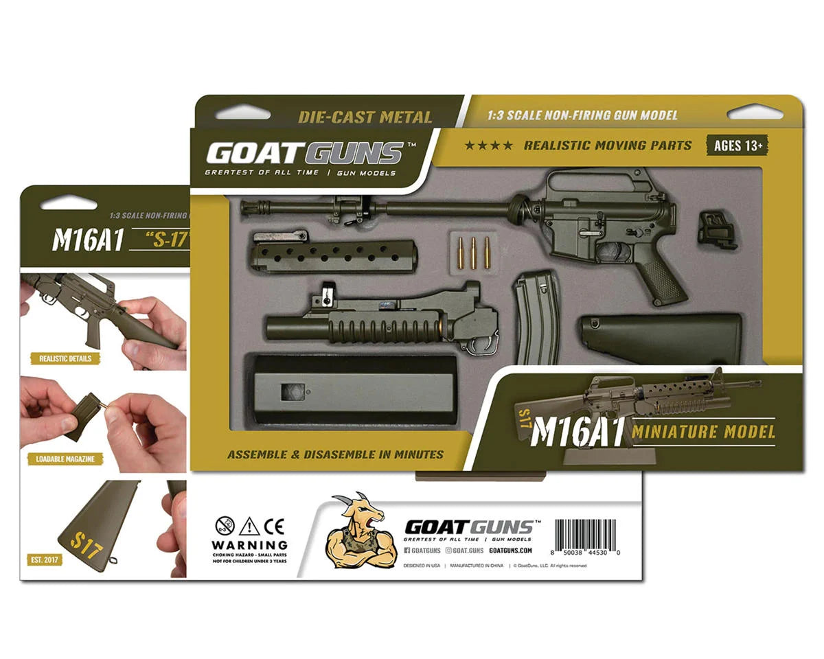 GOA16-Green Goat Guns Miniature 1/3 Scale Die-Cast Vietnam M16A1 Grenadier Model Kit