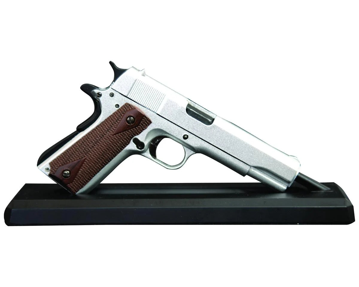 GOA1911-Silver Goat Guns Miniature 1/2.5 Scale Die-Cast 1911 Model Kit Silver